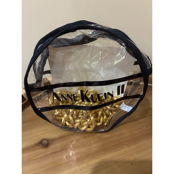 CHUNKY ANNE KLEIN II CHAIN LINK VINTAGE 1992 FALL COLLECTION NECKLACE NEW - Picture 5 of 5